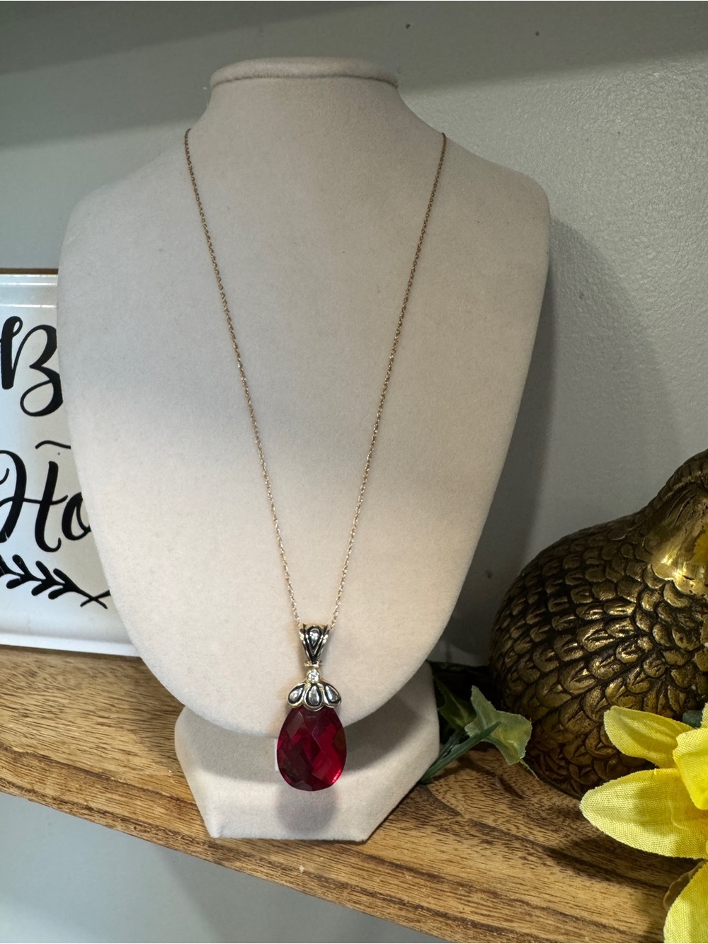 10 K ruby  necklace